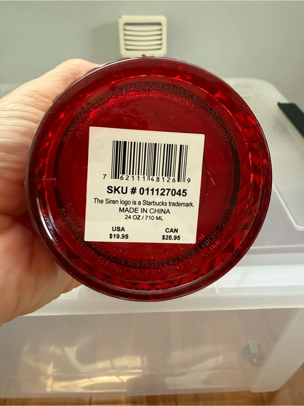 Two Starbucks Red Tumblers